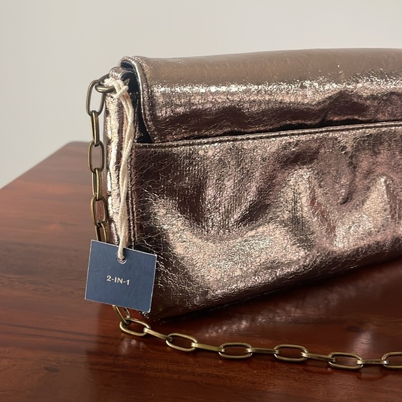UNIVERSAL THREAD Flap Crossbody Bag - Metallic Bronze chain link purse New - Picture 3 of 9